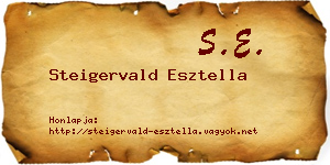 Steigervald Esztella névjegykártya
